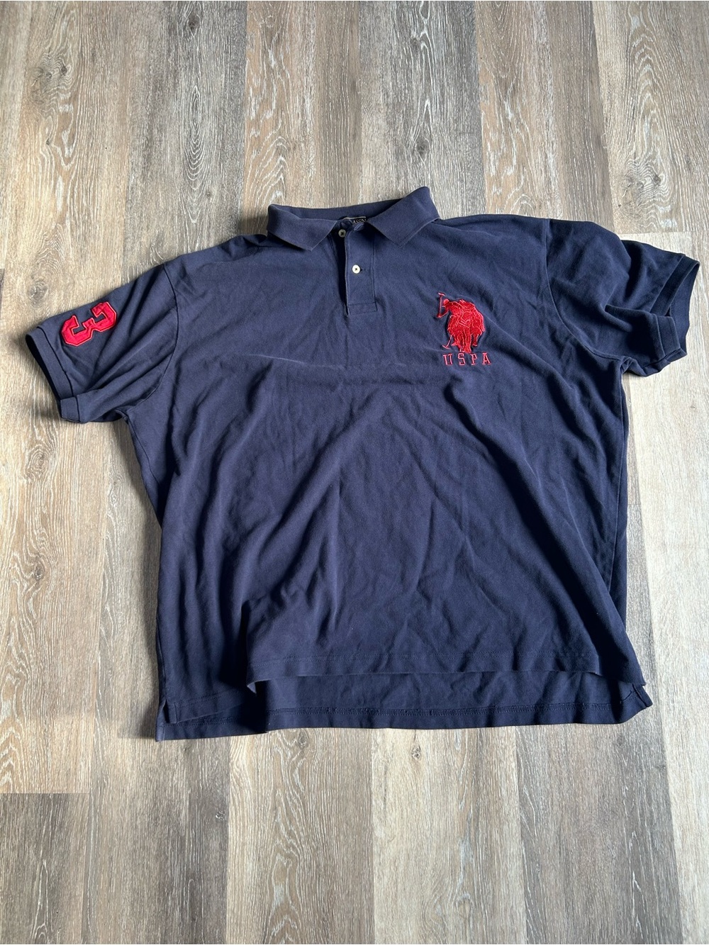 U.S. Polo Assn. Navy Polo with Red Embroidered Logo
